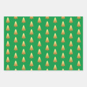 金ゴールドグリッターパインツリートナディアスノーフレークフェスティバル ラッピングペーパーシート (正面2)