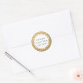 金ゴールドグリッターパタカスタムーン工芸品の結婚好意 ラウンドシール (封筒)
