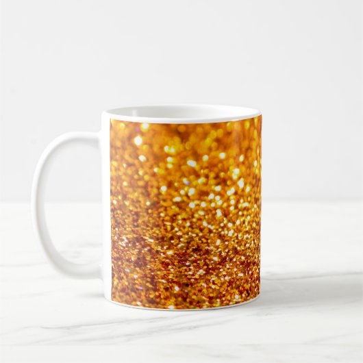金ゴールドグリッターパターン コーヒーマグカップ (左)