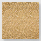 金ゴールドグリッターパターン ストーンコースター (正面)