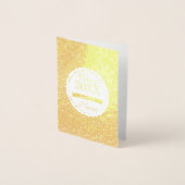 金ゴールドグリッターパターン 箔カード (正面)