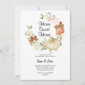 金ゴールドグリッターパンプキン引っ越し祝いパーティーパーティー招待状 招待状 (正面)