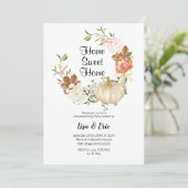 金ゴールドグリッターパンプキン引っ越し祝いパーティーパーティー招待状 招待状 (スタンド正面)