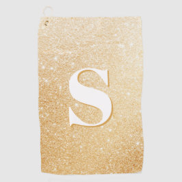 金ゴールドグリッターパーソナライズされたモノグラムゴルフタオル ゴルフタオル