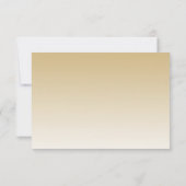 金ゴールドグリッターパーソナライズされたGLAM返信カード 出欠カード (裏面)