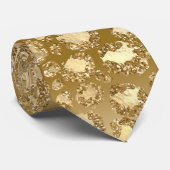 金ゴールドグリッターパーティーレオパード印刷ネックタイ ネクタイ (ロール)