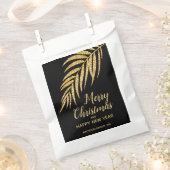 金ゴールドグリッターパームクリスマスホリデー フェイバーバッグ (クリップ留めされた状態)