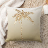 金ゴールドグリッターパームツリーグラデーション クッション (ブランケット)