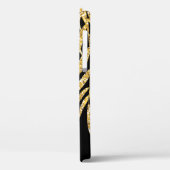 金ゴールドグリッターパームフロンズネームパーソナライズされたブラック Case-Mate iPhoneケース (裏面 / 左)