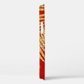 金ゴールドグリッターパームフロントズ名パーソナライズされた赤 Case-Mate iPhoneケース (裏面 / 右)