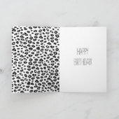 金ゴールドグリッターヒョウ印刷 カード (内部)