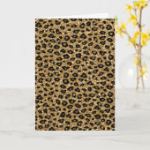 金ゴールドグリッターヒョウ印刷 カード (黄色い花)