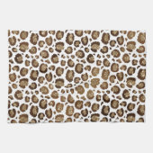 金ゴールドグリッターヒョウ印刷 キッチンタオル (横)