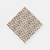 金ゴールドグリッターヒョウ印刷 スタンダードランチョンナプキン (角)