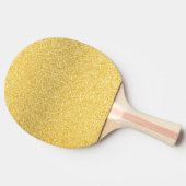 金ゴールドグリッタービアポンパドル 卓球ラケット (横)