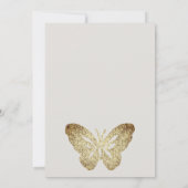 金ゴールドグリッタービュッテキンセアニェラ誕生日招待状 招待状 (裏面)