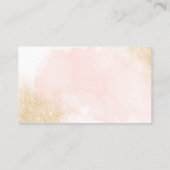 金ゴールドグリッターピンクのブラシストロークの順感謝してい序 名刺 (裏面)
