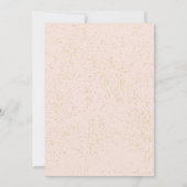 金ゴールドグリッターピンクの傘シックなベビーふりかけ 招待状 (裏面)