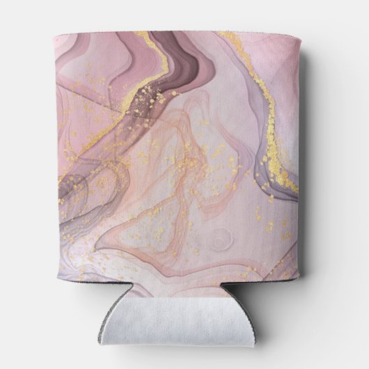 金ゴールドグリッターピンクの誕生日パーティー 缶クーラー (裏面)