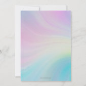 金ゴールドグリッターピンクパープル蝶ベビーシャワー 招待状 (裏面)