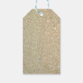 金ゴールドグリッターピンクフローラブライダルシャワーありがとう ギフトタグ (裏面)