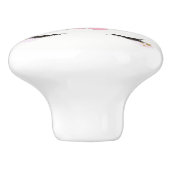 金ゴールドグリッターピンクユニコーンフローラバラかわいいトレンディー セラミックノブ (側面)