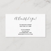 金ゴールドグリッターピンクリップメイクアップアーティスト名刺 名刺 (裏面)