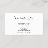 金ゴールドグリッターピンクリップメイクアップアーティスト名刺 名刺 (裏面)