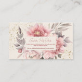 金ゴールドグリッターピンク水色フローラ卒業 エンクロージャーカード (正面)