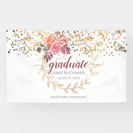 金ゴールドグリッターピンク赤面マルサラフローラ卒業 横断幕