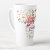 金ゴールドグリッターピンク赤面マルサラフローラ大学院 カフェラテマグ (左アングル)