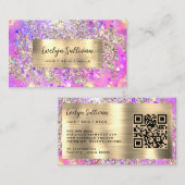 金ゴールドグリッターピンクopal名刺 名刺 (正面/裏面)