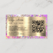 金ゴールドグリッターピンクopal名刺 名刺 (裏面)