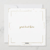 金ゴールドグリッターファミリーフォトコラージュハッピーイースター シーズンカード (裏面)