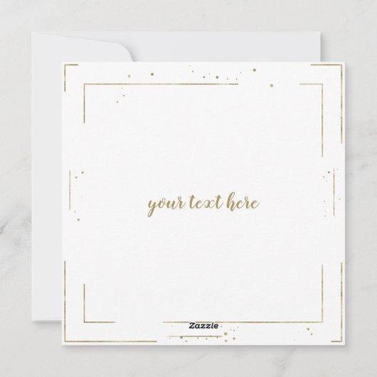 金ゴールドグリッターファミリーフォトコラージュハッピーイースター シーズンカード (裏面)