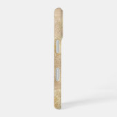 金ゴールドグリッターファンシーパーム離れのパターン iPhone 16ケース (右側面)