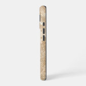 金ゴールドグリッターファンシー幾何学的パターン iPhone 16ケース (左側面)