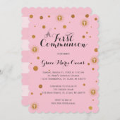 金ゴールドグリッターファースト招待状 招待状 (正面/裏面)