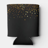 金ゴールドグリッターフェイクフォイル紙吹雪グルーム 缶クーラー (裏面)