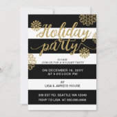 金ゴールドグリッターフェスティバルホリデーパーティー 招待状 (正面)