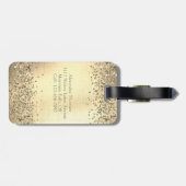 金ゴールドグリッターフォイルモノグラム ラゲッジタグ (裏面横)