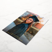 金ゴールドグリッターフォトVERフォイル研究科発表 箔招待状 (回転した状態)