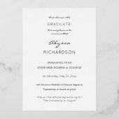 金ゴールドグリッターフォトVERフォイル研究科発表 箔招待状 (裏面)