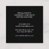 金ゴールドグリッターフォークイベントプランナー スクエア名刺 (裏面)