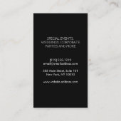 金ゴールドグリッターフォークイベントプランナー 名刺 (裏面)