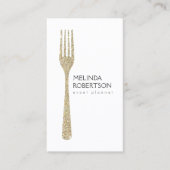 金ゴールドグリッターフォークイベントプランナー 名刺 (正面)