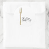 金ゴールドグリッターフォーク ラウンドシール (バッグ)