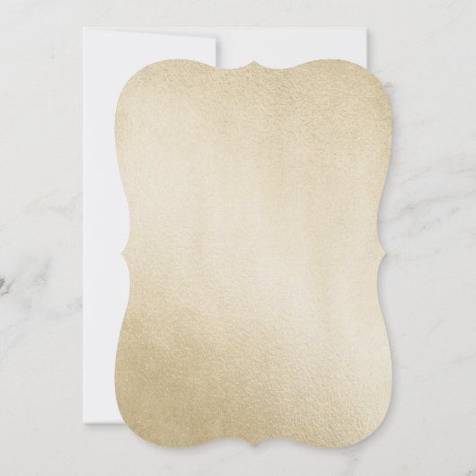 金ゴールドグリッターフラワーズスウィート16招待状 招待状 (裏面)