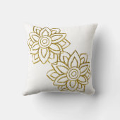 金ゴールドグリッターフラワーポインセチア両面 クッション (裏面)