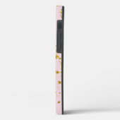 金ゴールドグリッターフレークと赤面 Case-Mate iPhoneケース (裏面 / 左)